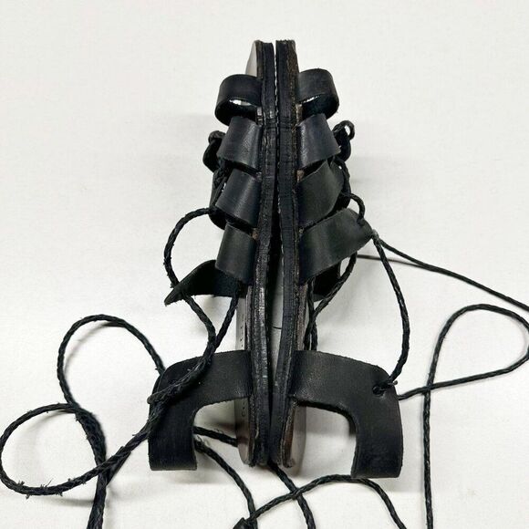 Five Worlds Distressed Lace Up Gladiator Flat Leather Sandals Womens Size 10 - Picture 6 of 10